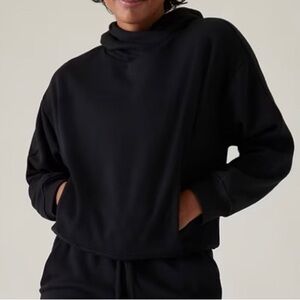 ATHLETA Cozy Karma Black Hoodie Sweatshirt Size S